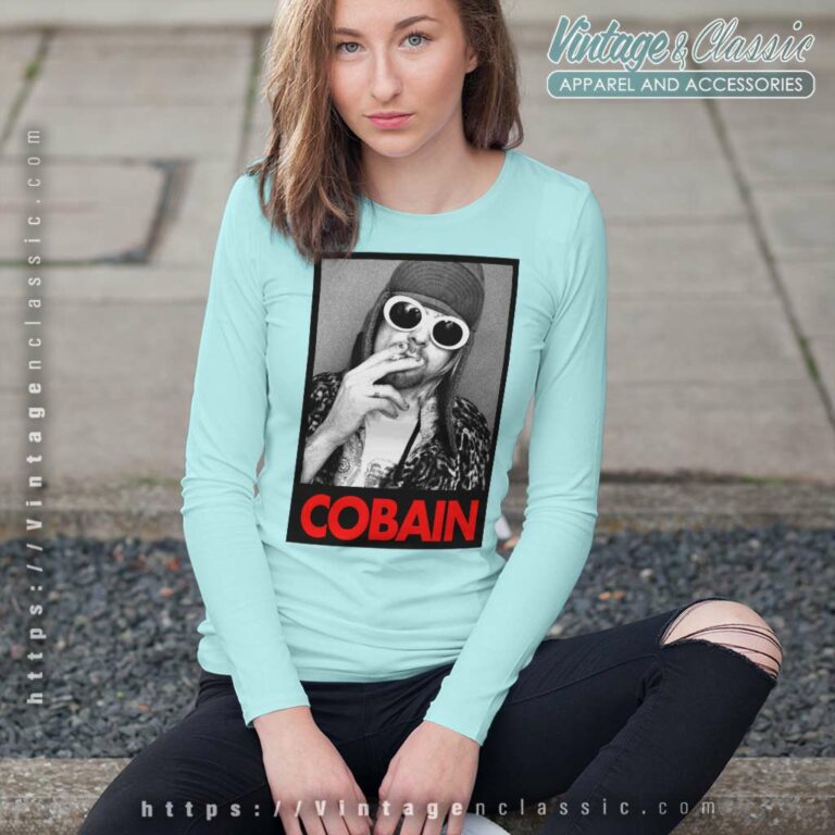 Kurt Cobain Smoking Long Sleeve Tee Kurt Cobain Smoking Long Sleeve Tee
