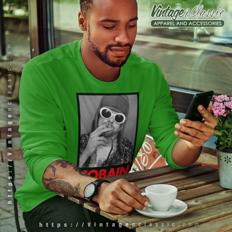 Kurt Cobain Smoking Sweatshirt Kurt Cobain Smoking Sweatshirt