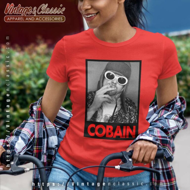 Kurt Cobain Smoking Women TShirt Kurt Cobain Smoking Women TShirt