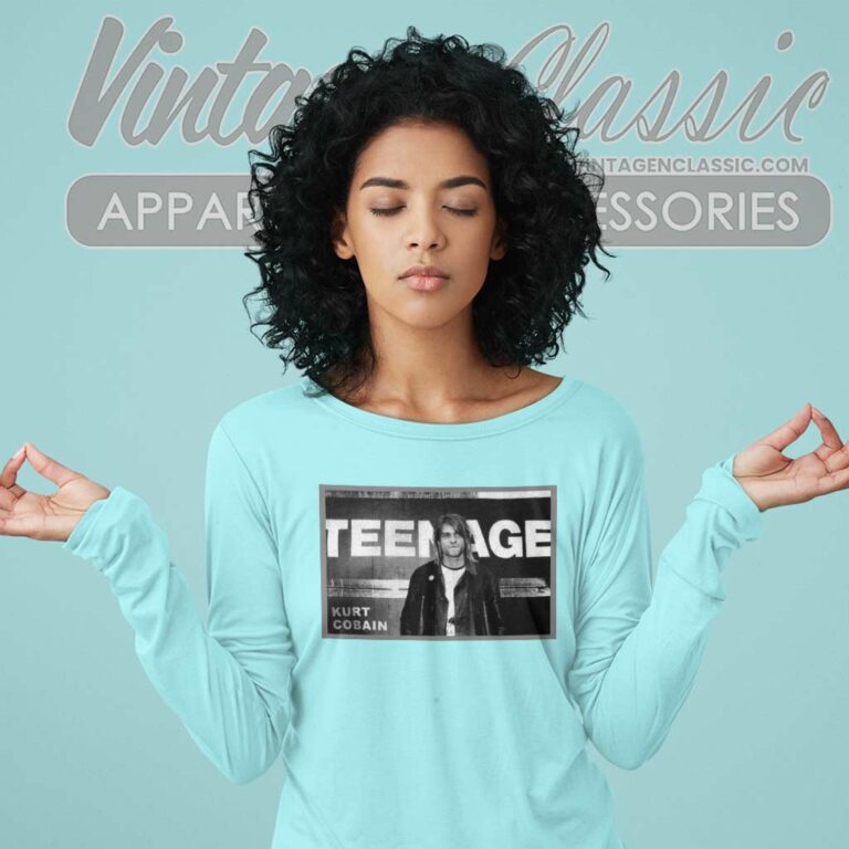 Kurt Cobain Teenage Long Sleeve Tee Kurt Cobain Teenage Long Sleeve Tee