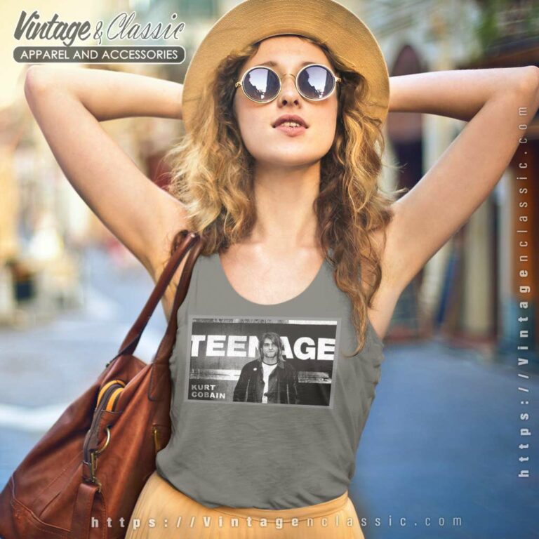 Kurt Cobain Teenage Tank Top Racerback Kurt Cobain Teenage Tank Top Racerback