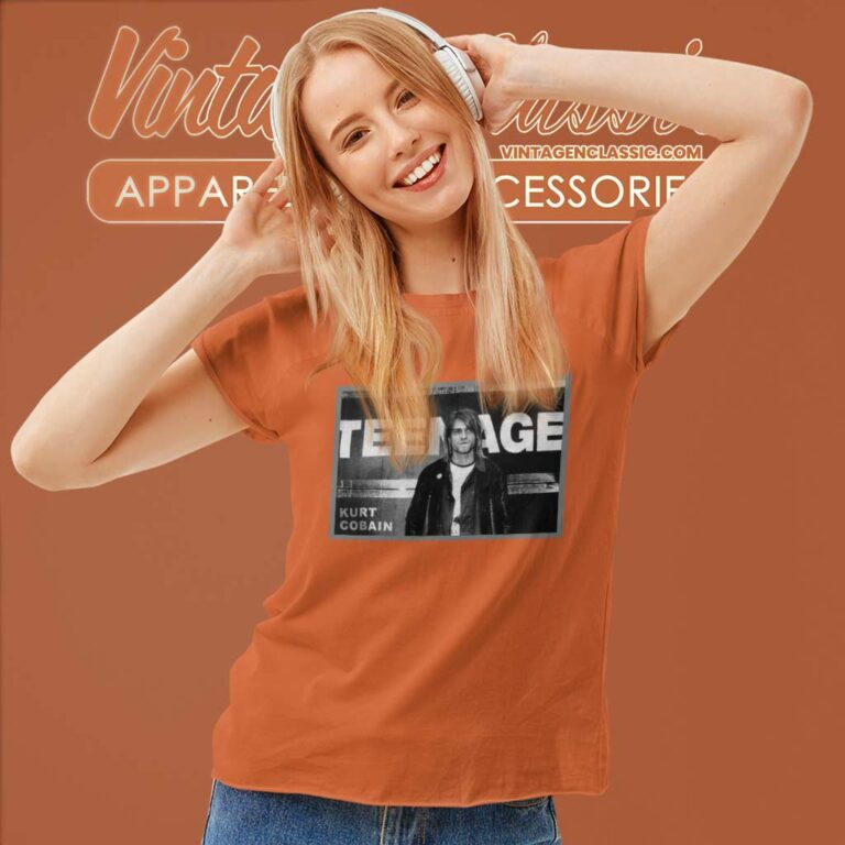 Kurt Cobain Teenage Women TShirt Kurt Cobain Teenage Women TShirt