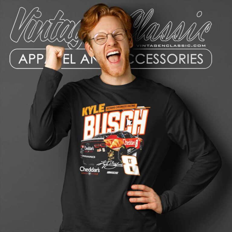 Kyle Busch Richard Childress 8 Cheddars Long Sleeve Tee Kyle Busch Richard Childress 8 Cheddars Long Sleeve Tee