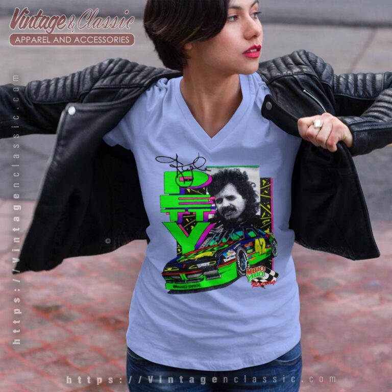 Kyle Petty Mello Yellow Grand Prix Nascar V Neck TShirt Kyle Petty Mello Yellow Grand Prix Nascar V Neck TShirt