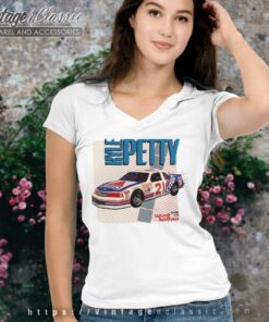 Kyle Petty Wood Brothers Racing Citgo Ford Nascar V Neck TShirt