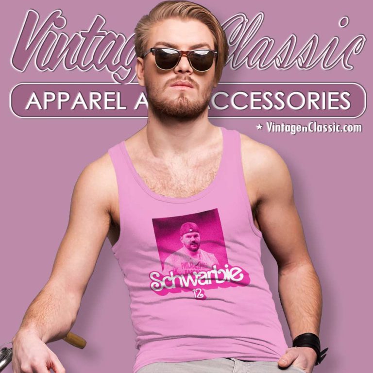 Kyle Schwarber Shirt Schwarbie 12 Pink Logo Tank Top Racerback Kyle Schwarber Shirt Schwarbie 12 Pink Logo Tank Top Racerback