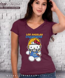La Chargers Hello Kitty Shirt V Neck TShirt