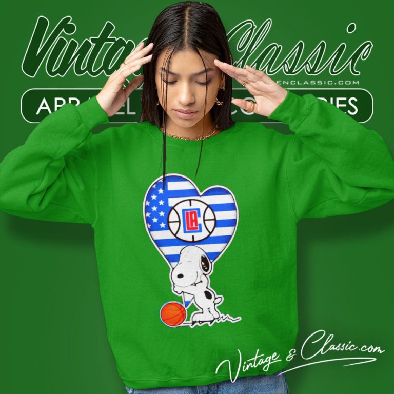 La Clippers Nba Basketball The Peanuts Movie Adorable Snoopy Sweatshirt La Clippers Nba Basketball The Peanuts Movie Adorable Snoopy Sweatshirt