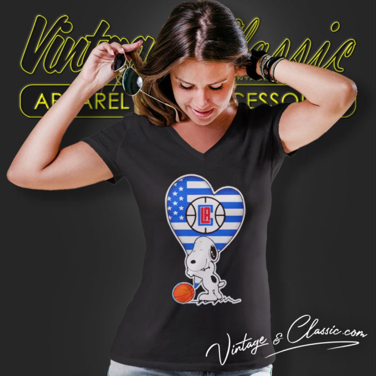 La Clippers Nba Basketball The Peanuts Movie Adorable Snoopy V Neck TShirt La Clippers Nba Basketball The Peanuts Movie Adorable Snoopy V Neck TShirt