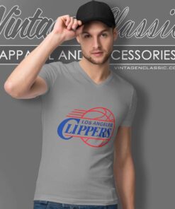 La Clippers Nba Team Logo Shirt 5 La Clippers Nba Team Logo V Neck TShirt