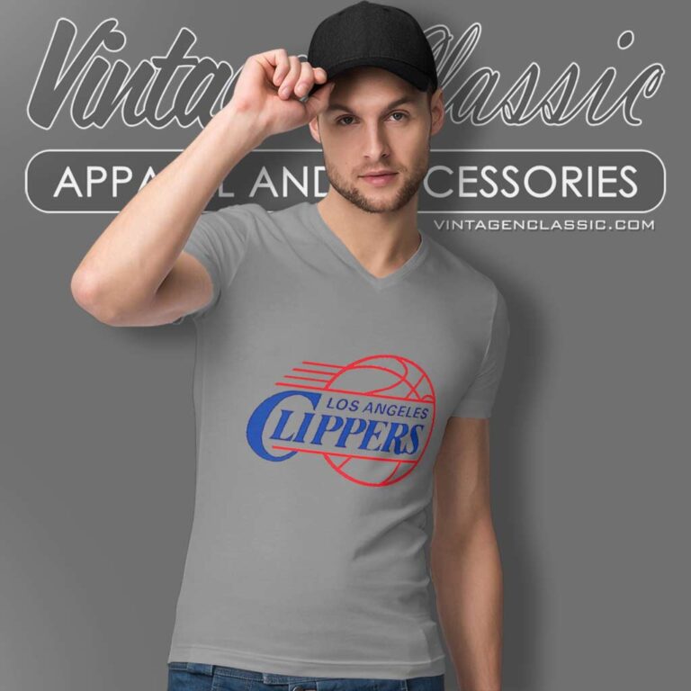 La Clippers Nba Team Logo V Neck TShirt La Clippers Nba Team Logo V Neck TShirt