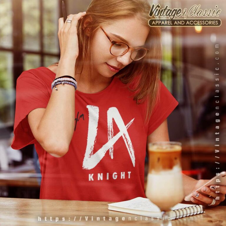 La Knight Shirt Autographed Red La Knight Logo Women TShirt La Knight Shirt Autographed Red La Knight Logo Women TShirt