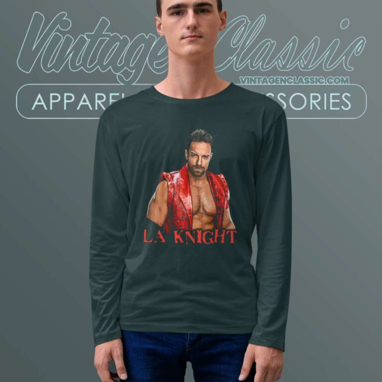 La Knight Yeah Pro Wrestling Superstar Long Sleeve Tee La Knight Yeah Pro Wrestling Superstar Long Sleeve Tee