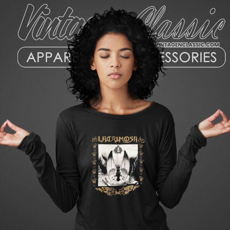 Lacrimosa Shirt Gothic Metal Therion Goth Symphonic Long Sleeve Tee Lacrimosa Shirt Gothic Metal Therion Goth Symphonic Long Sleeve Tee