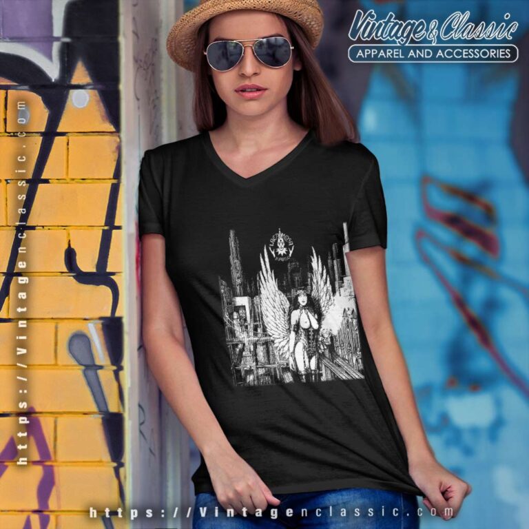 Lacrimosa Shirt Inferno 1 Album Cover V Neck TShirt Lacrimosa Shirt Inferno 1 Album Cover V Neck TShirt