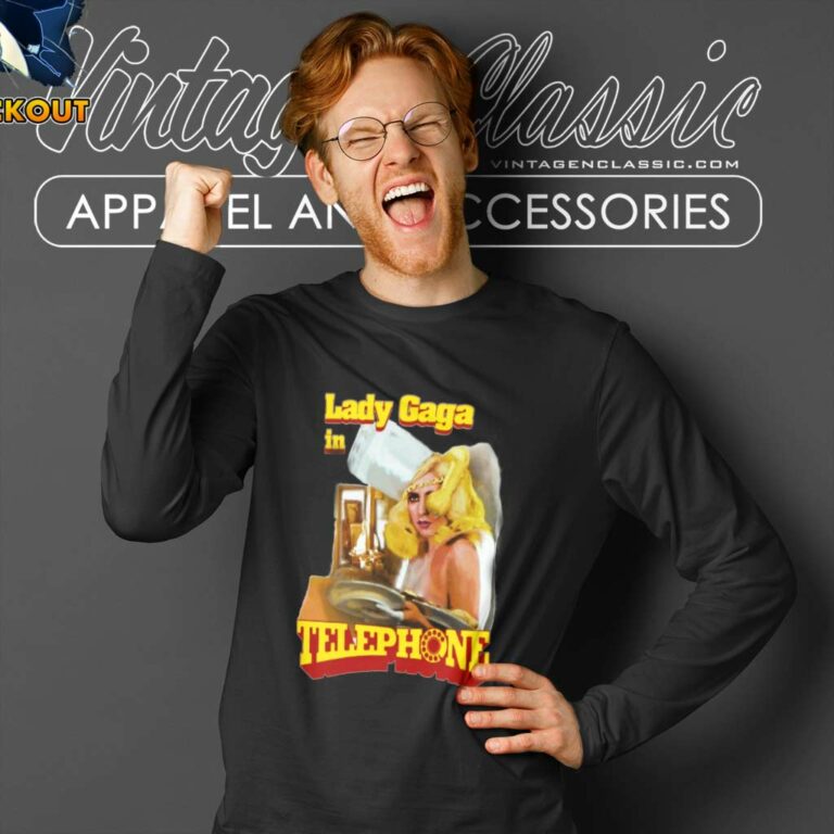Lady Gaga In Telephone Long Sleeve Tee Lady Gaga In Telephone Long Sleeve Tee