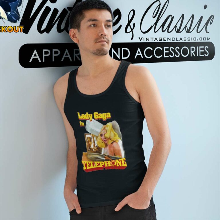 Lady Gaga In Telephone Tank Top Racerback Lady Gaga In Telephone Tank Top Racerback