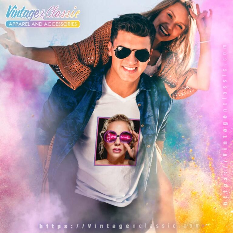 Lady Gaga Joanne World Tour V Neck TShirt Lady Gaga Joanne World Tour V Neck TShirt