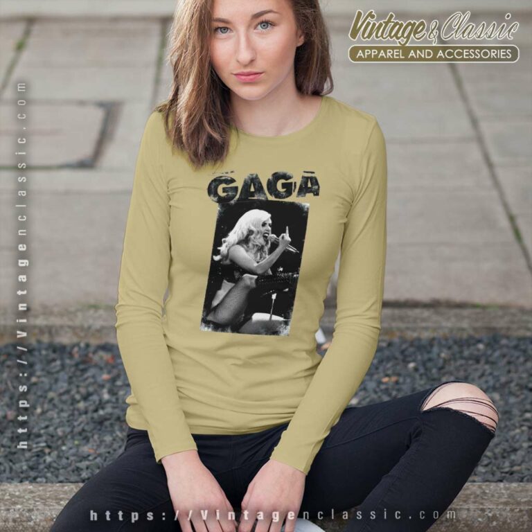 Lady Gaga Middle Finger Long Sleeve Tee Lady Gaga Middle Finger Long Sleeve Tee