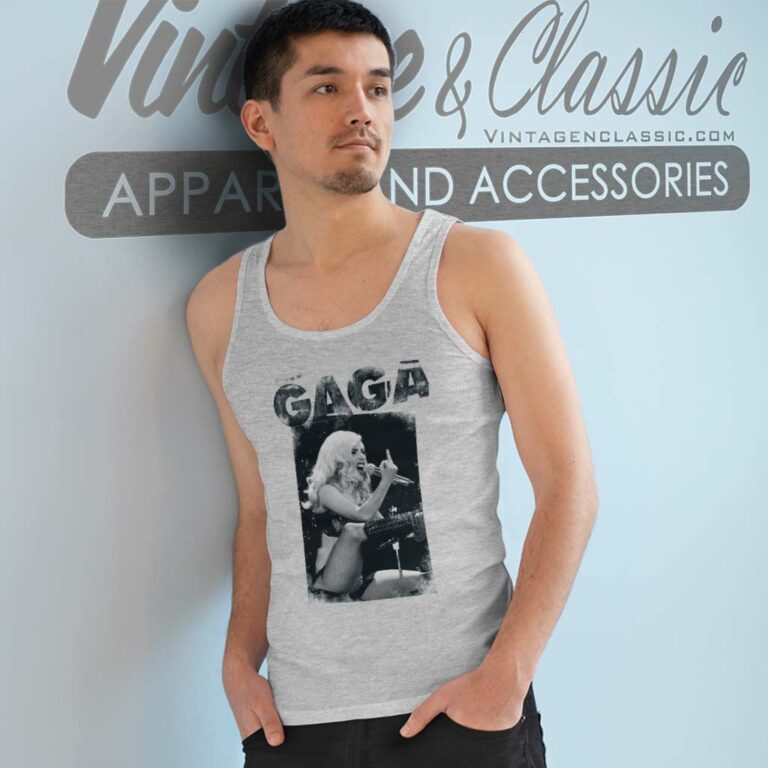 Lady Gaga Middle Finger Tank Top Racerback Lady Gaga Middle Finger Tank Top Racerback