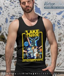 Lake Tahoe May The Forest Be With You Star Wars Tank Top Racerback