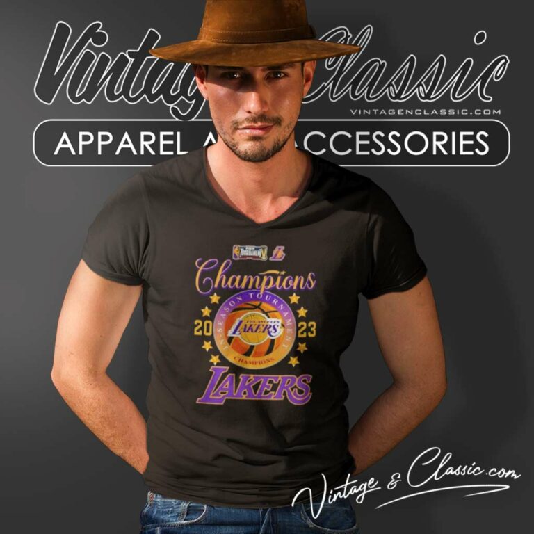 Lakers In Season Tournament Champions 2023 V Neck TShirt Lakers In Season Tournament Champions 2023 V Neck TShirt