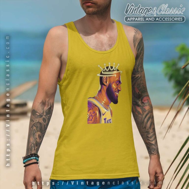 Lakers King Lebron James Poster Tank Top Racerback Lakers King Lebron James Poster Tank Top Racerback
