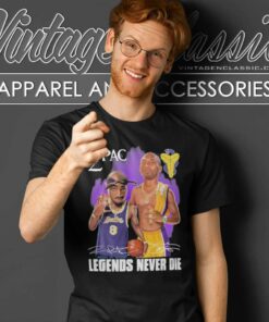 Lakers Kobe Bryant Legends Never Die Vs 2 Pac Tupac Shakur T Shirt
