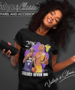 Lakers Kobe Bryant Legends Never Die Vs 2 Pac Tupac Shakur Women TShirt