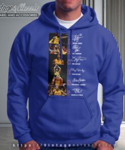 Lakers Lebron James Magic Johnson Kobe Bryant Elgin Signature Royal Hoodie