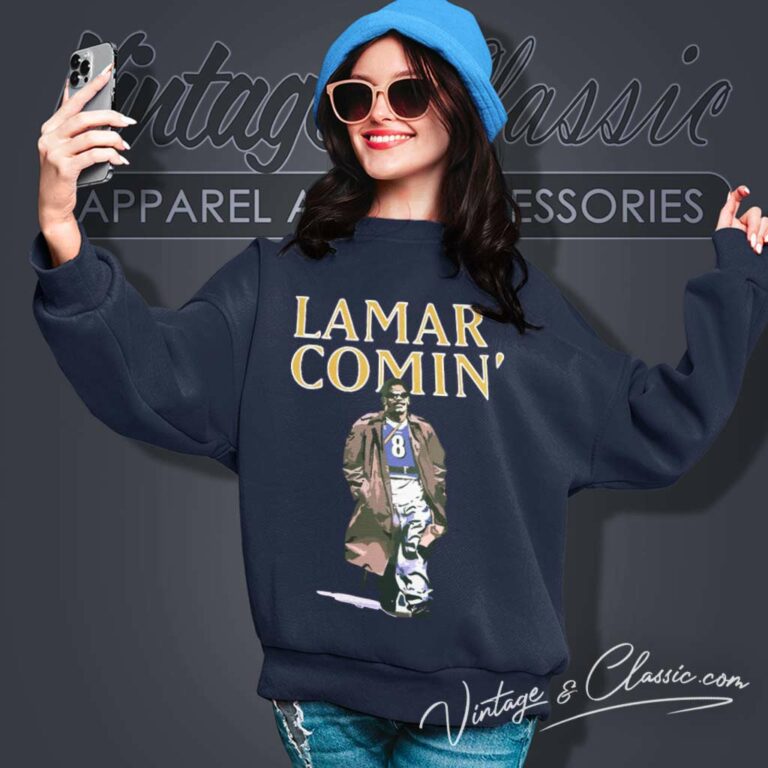 Lamar Comin Baltimore Fans Gift Sweatshirt Lamar Comin Baltimore Fans Gift Sweatshirt