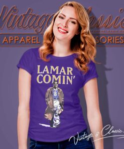 Lamar Comin Baltimore Fans Gift Women TShirt