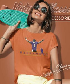 Lamar Jackson 8 Baltimore Ravens Women TShirt