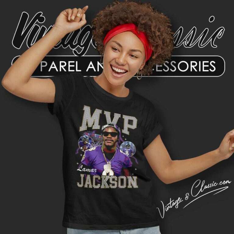 Lamar Jackson 90s Mvp Vintage Women TShirt Lamar Jackson 90s Mvp Vintage Women TShirt