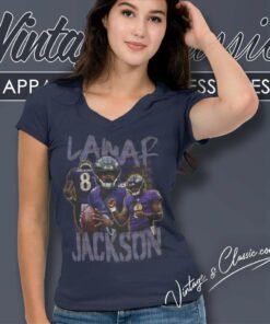 Lamar Jackson Mvp Vintage 90s V Neck TShirt