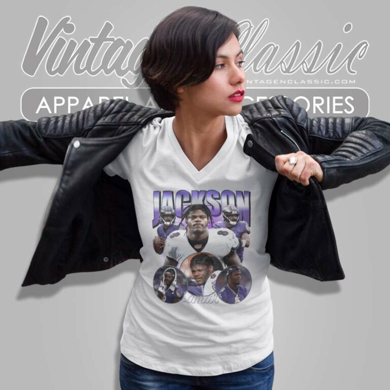 Lamar Jackson Shirt Gift For Fans Baltimore Ravens V Neck TShirt Lamar Jackson Shirt Gift For Fans Baltimore Ravens V Neck TShirt