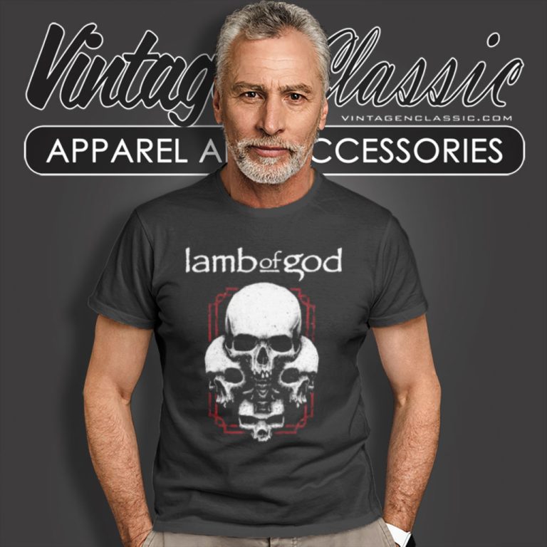 Lamb Of God 4 Skulls T Shirt Lamb Of God 4 Skulls T Shirt