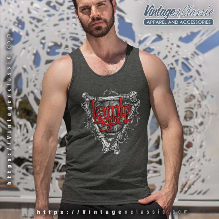 Lamb Of God Bone Frame Tank Top Racerback Lamb Of God Bone Frame Tank Top Racerback