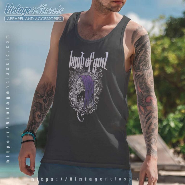 Lamb Of God Hooded Scribe V2 Tank Top Racerback Lamb Of God Hooded Scribe V2 Tank Top Racerback