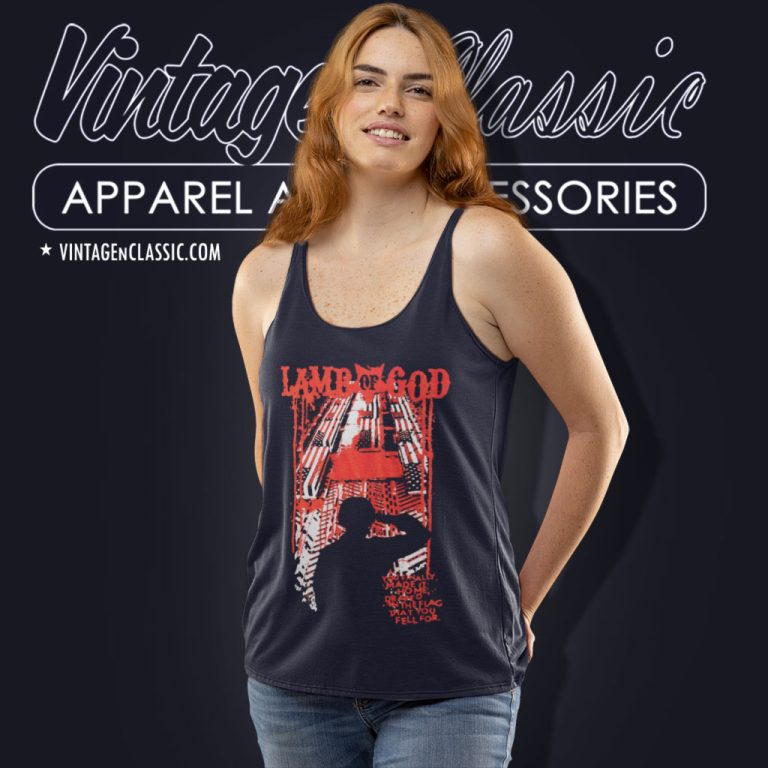 Lamb Of God Hourglass Lyrics Tank Top Racerback Lamb Of God Hourglass Lyrics Tank Top Racerback