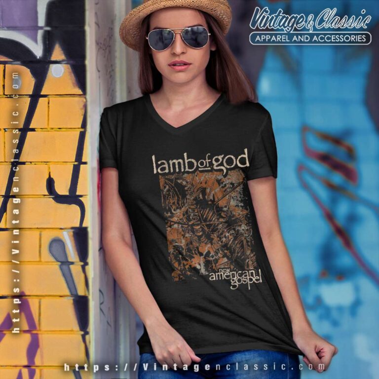 Lamb Of God Shirt Album New American Gospel V Neck TShirt Lamb Of God Shirt Album New American Gospel V Neck TShirt
