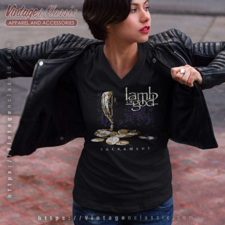 Lamb Of God Shirt Album Sacrament V Neck TShirt Lamb Of God Shirt Album Sacrament V Neck TShirt