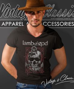 Lamb Of God Shirt Anchor Skull V Neck TShirt