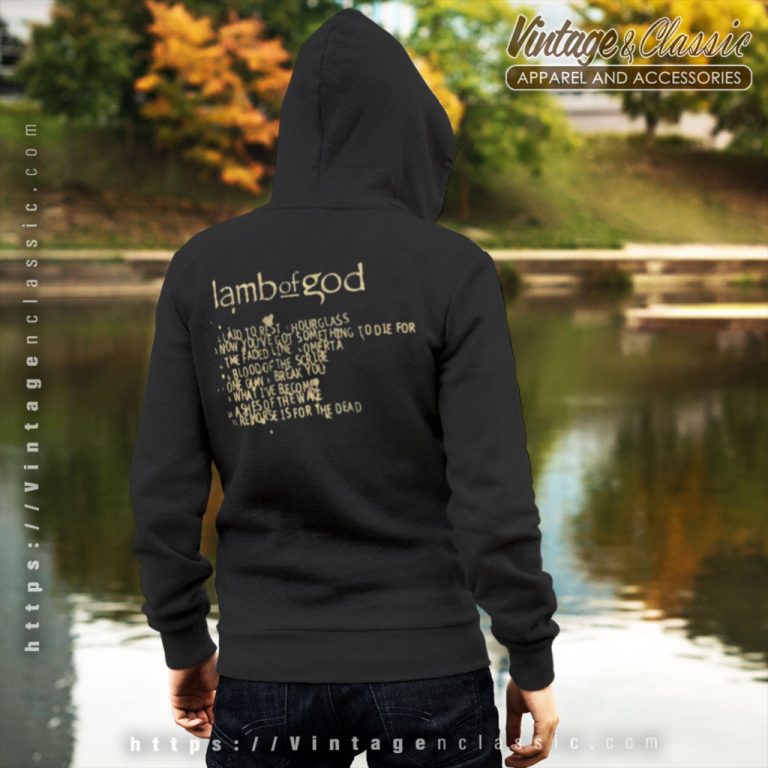 Lamb Of God Shirt Ashes Of The Wake Tracklist Backside Hoodie Lamb Of God Shirt Ashes Of The Wake Tracklist Backside Hoodie