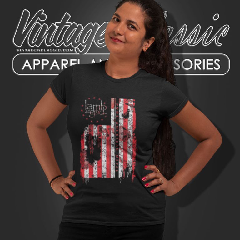 Lamb Of God Shirt Pure American Metal Flag Women T Shirt Lamb Of God Shirt Pure American Metal Flag Women T Shirt