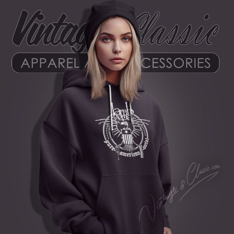 Lamb Of God Shirt Pure American Metal Logo Hoodie Lamb Of God Shirt Pure American Metal Logo Hoodie