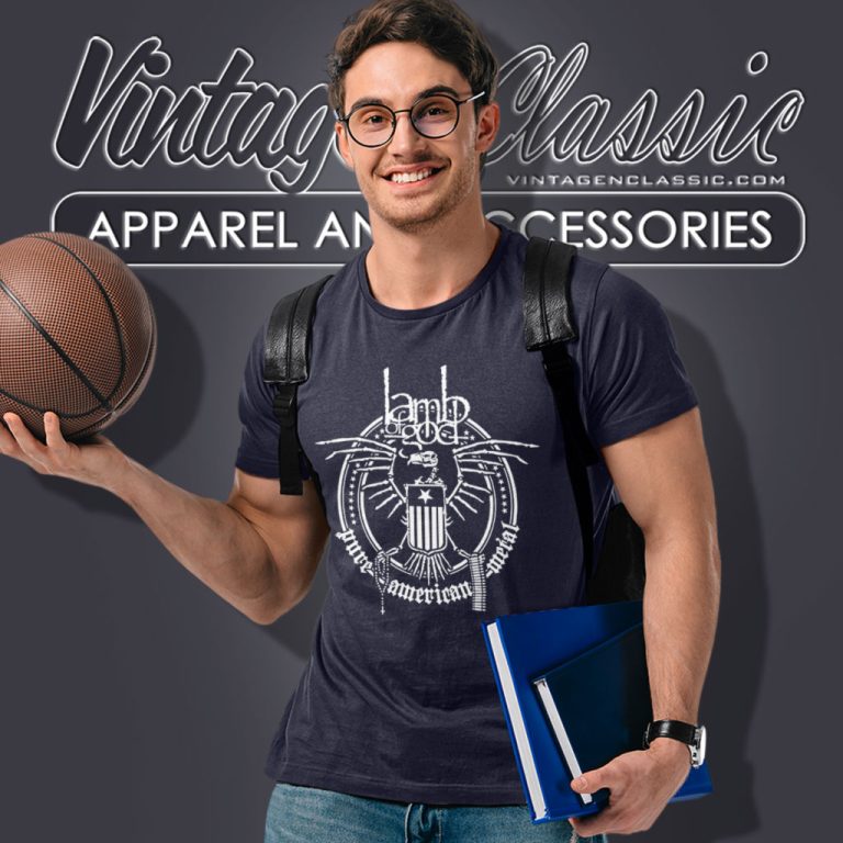 Lamb Of God Shirt Pure American Metal Logo T Shirt Lamb Of God Shirt Pure American Metal Logo T Shirt