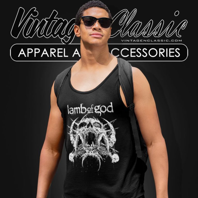 Lamb Of God Shirt Riddick Skull Tank Top Racerback Lamb Of God Shirt Riddick Skull Tank Top Racerback