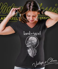 Lamb Of God Shirt Skull Artwork V Neck TShirt