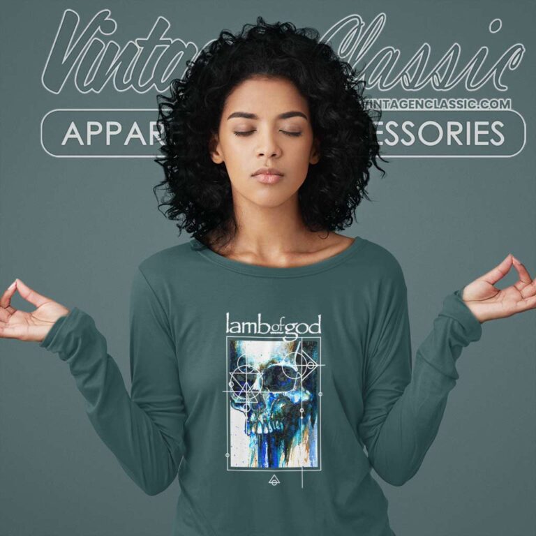 Lamb Of God Shirt Song Memento Mori Skull Long Sleeve Tee Lamb Of God Shirt Song Memento Mori Skull Long Sleeve Tee